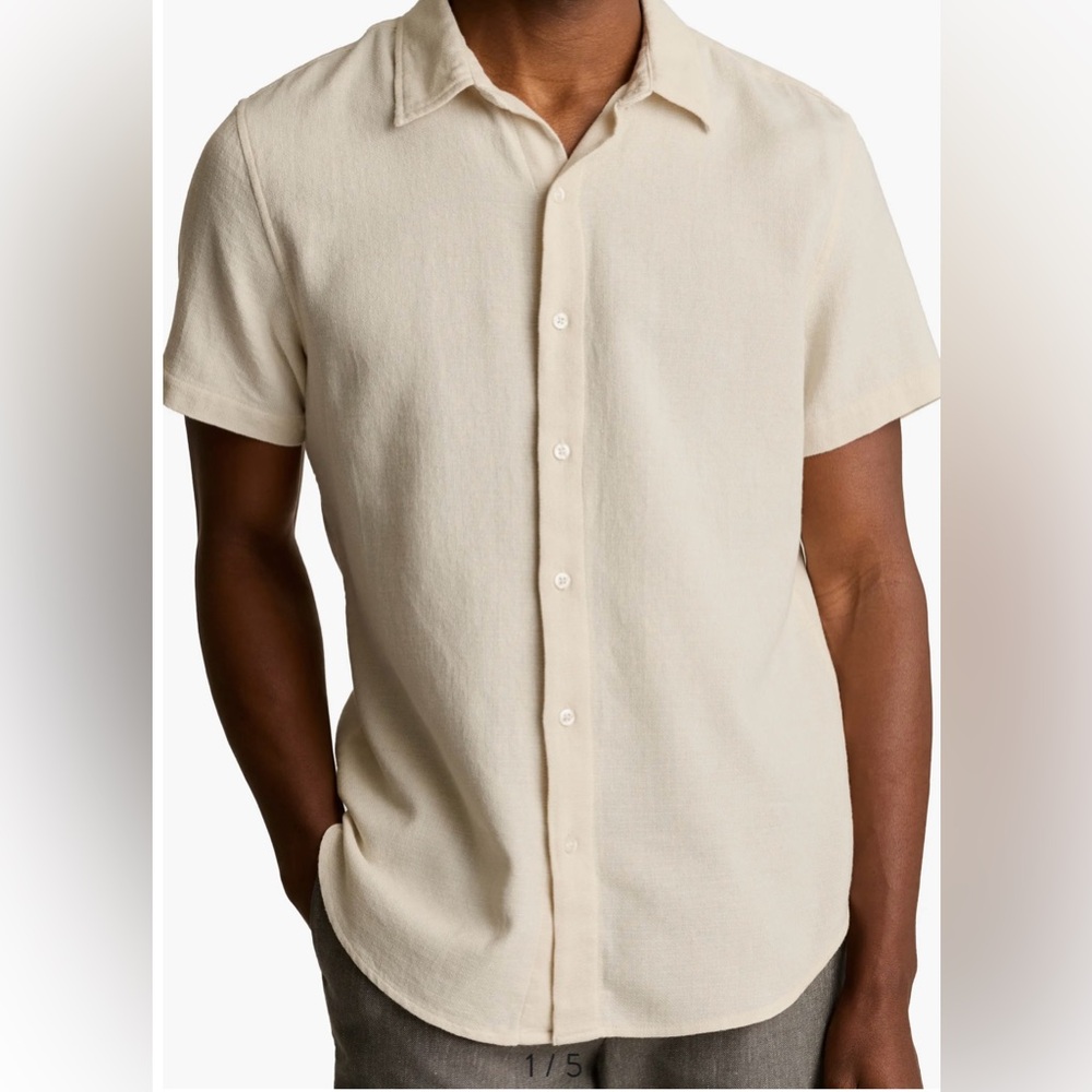 Bonobos Riviera Slim Fit Button Down Short Sleeve Shirt Size Large